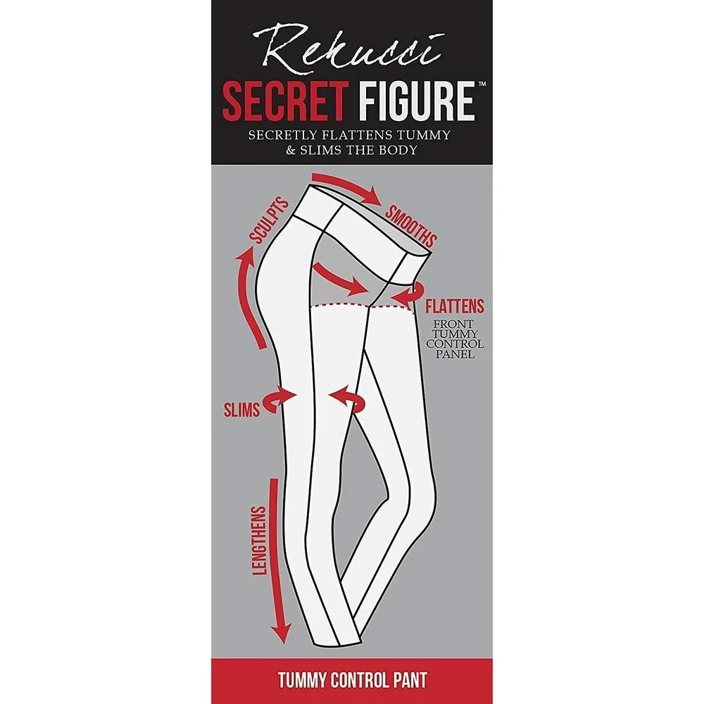 Rekucci Women's‎ Secret Figure Pull-On Knit Straight Pant w/Tummy Control